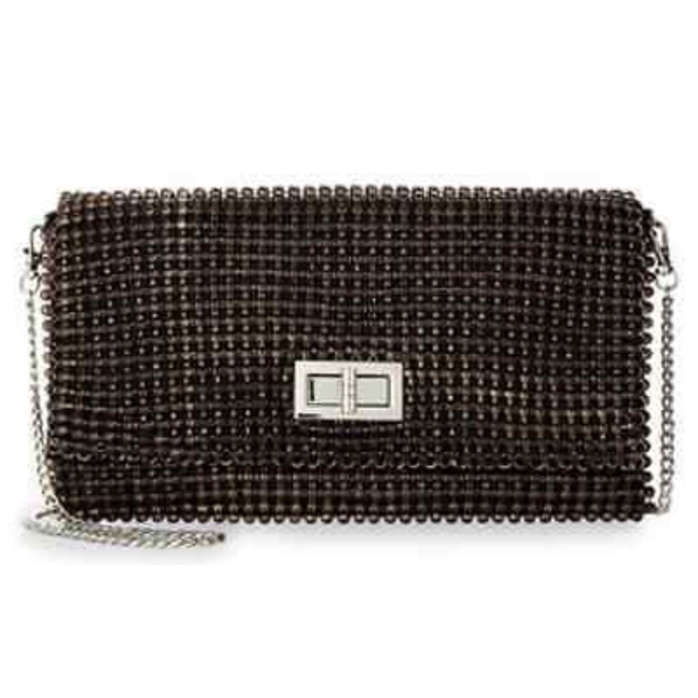 Bcbg Maxazria beaded chain clutch purse